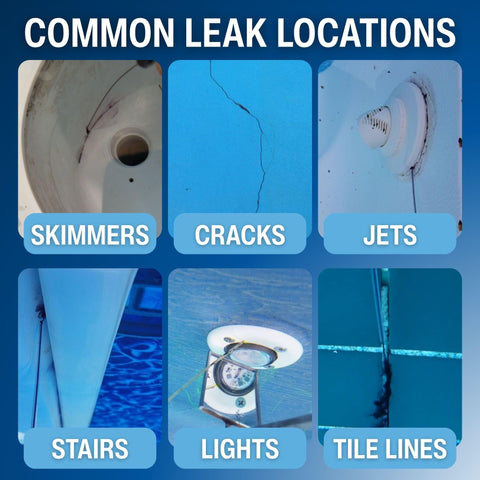 Leakmaster primer plano del tinte fluorescente mostrando contraste bajo el agua