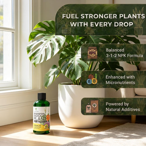 Leaves and Soul etiqueta con información de ingredientes y proporción NPK