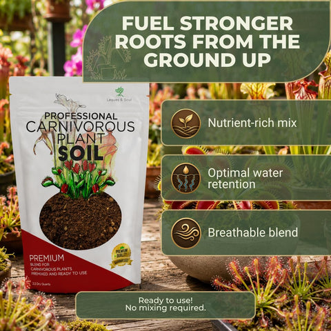 Leaves and Soul maceta con Venus flytrap plantada para crecimiento saludable