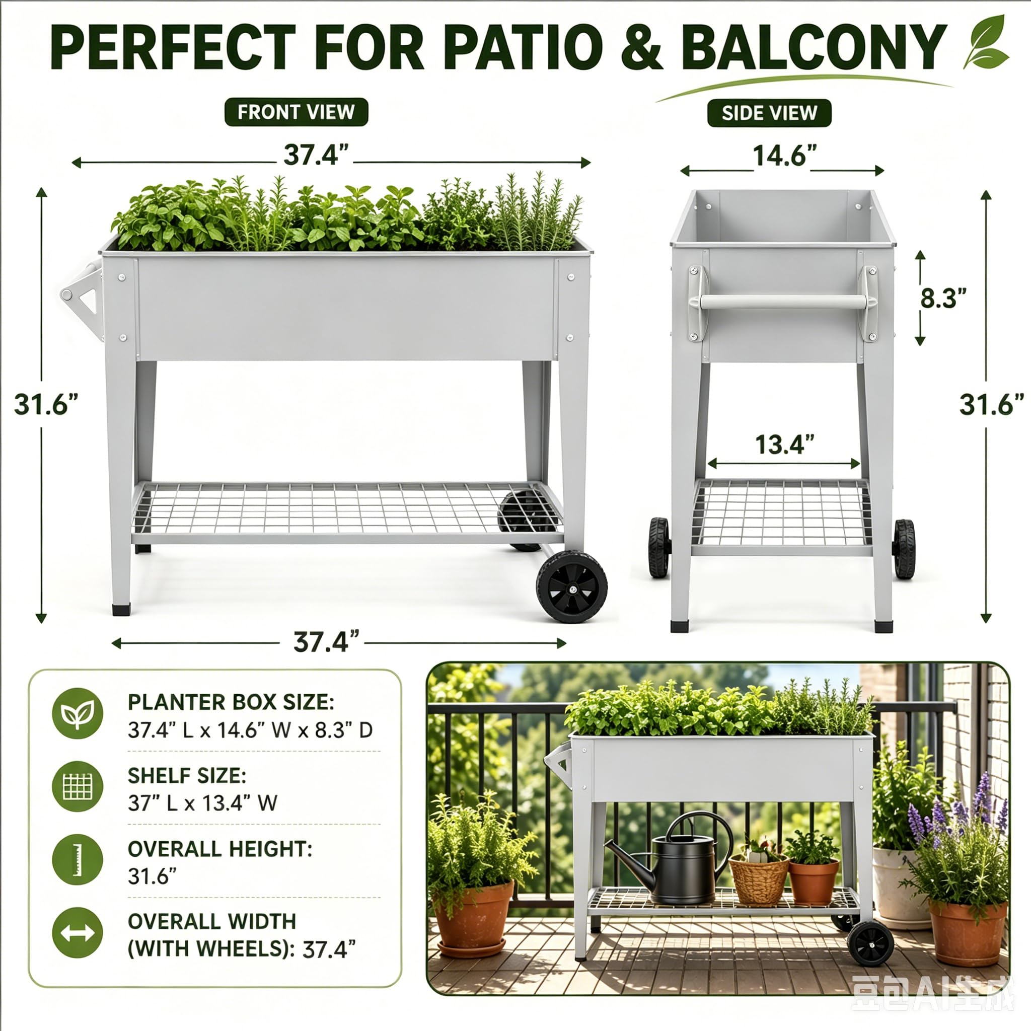 LEETOLLA escala en patio mostrando tamaño real y optimización de espacio