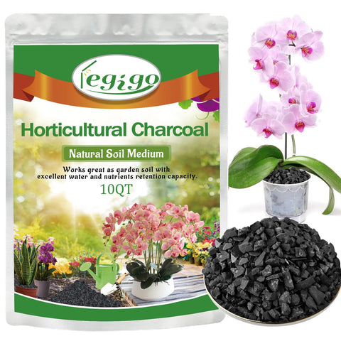 Legigo paquete frontal mostrando carbón horticultural y volumen 10QT útil