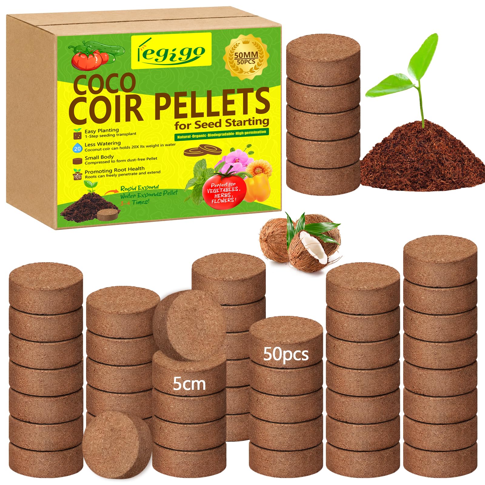 Legigo empaque frontal mostrando 50 pastillas y beneficio de cantidad