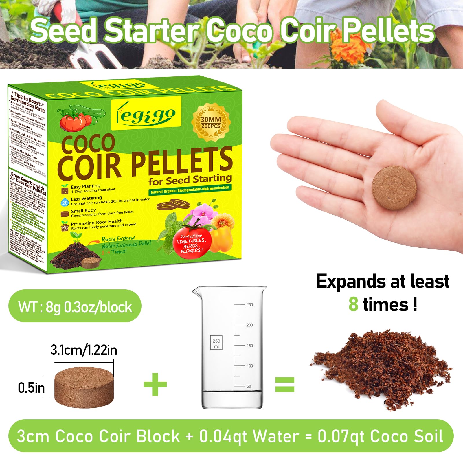 Legigo pellet expandido detalle mostrando textura y retención de agua