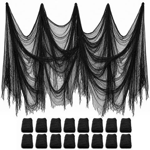 Legigo tela tenebrosa frontal mostrando paquete y paños negros, decoración rápida