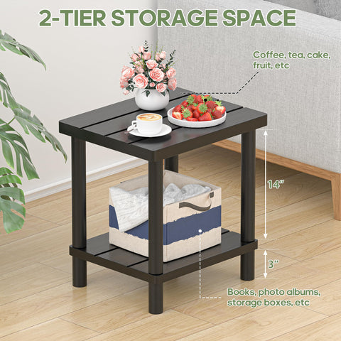 LEJANEOYE mesa al lado de una silla Adirondack mostrando practicidad en uso exterior