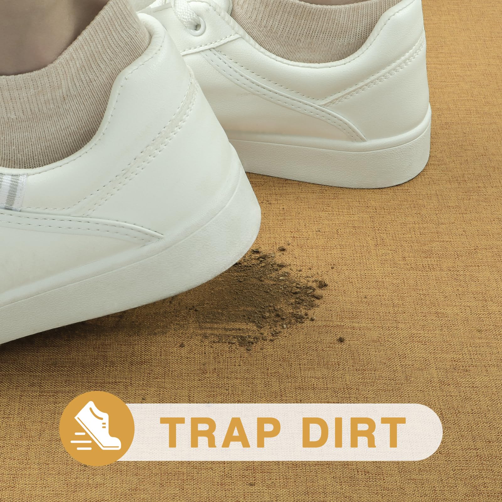 LEKEEPGO felpudo comparado con zapatos muestra tamaño práctico
