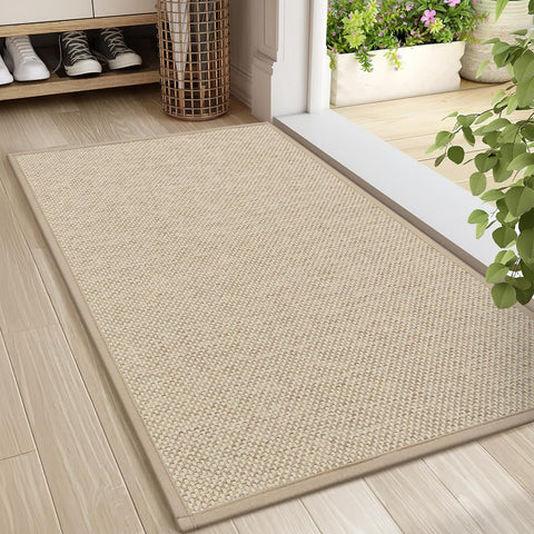 LEKEEPGO felpudo frontal khaki mostrando cobertura y diseño práctico