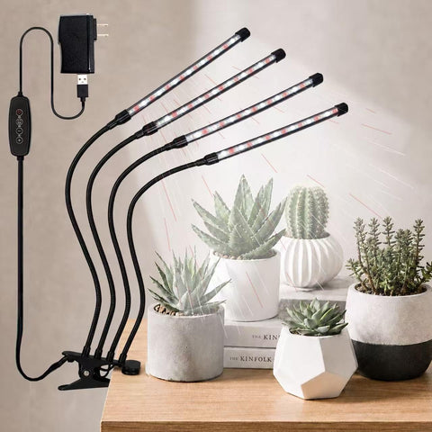 LEOTER primer plano de LEDs blancos y rojos que simulan luz diurna