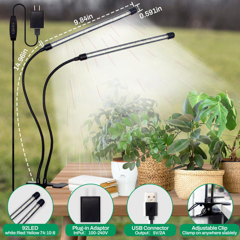 LEOTER primer plano de LEDs mostrando mezcla roja blanca amarilla beneficio espectro completo