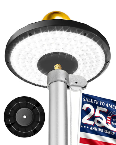 Lepwings vista frontal de la luz solar para mástil, ilumina la bandera uniformemente