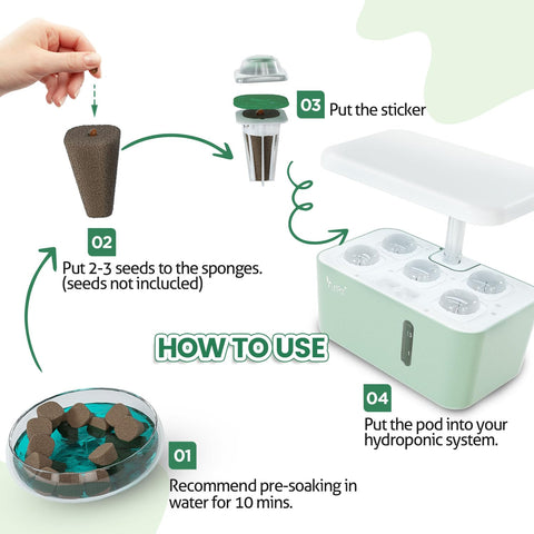 LETPOT domo en uso manteniendo humedad para germinar semillas