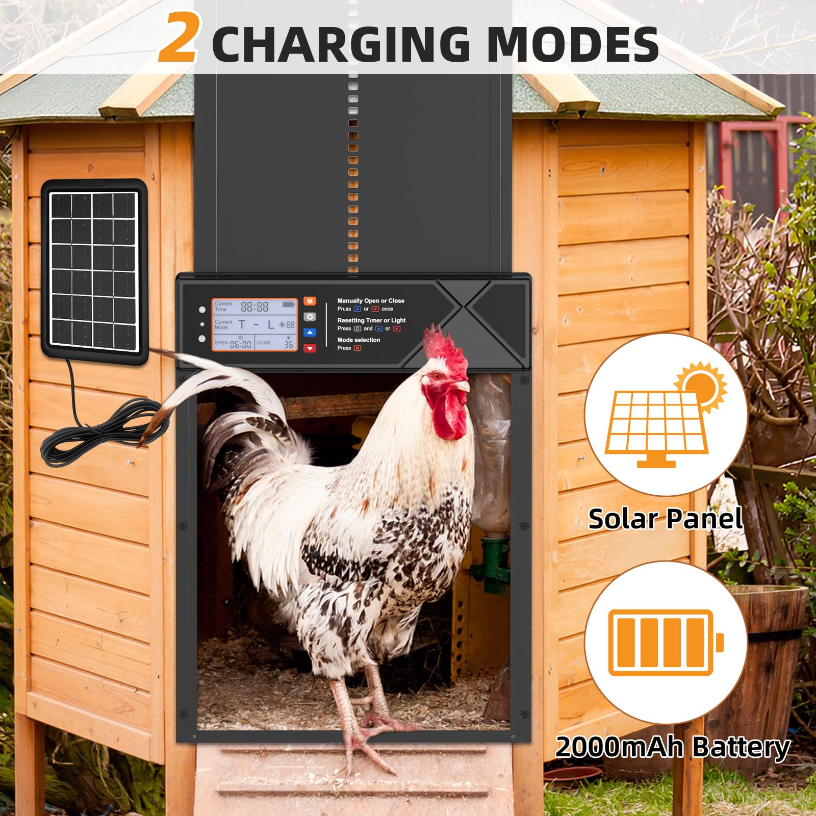 LFF panel solar detalle con célula fotovoltaica para carga continua