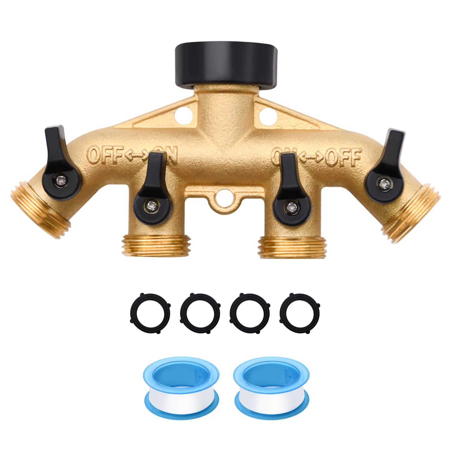 LFSEMINI conector 4 vías frontal mostrando todas las salidas y beneficio de control múltiple