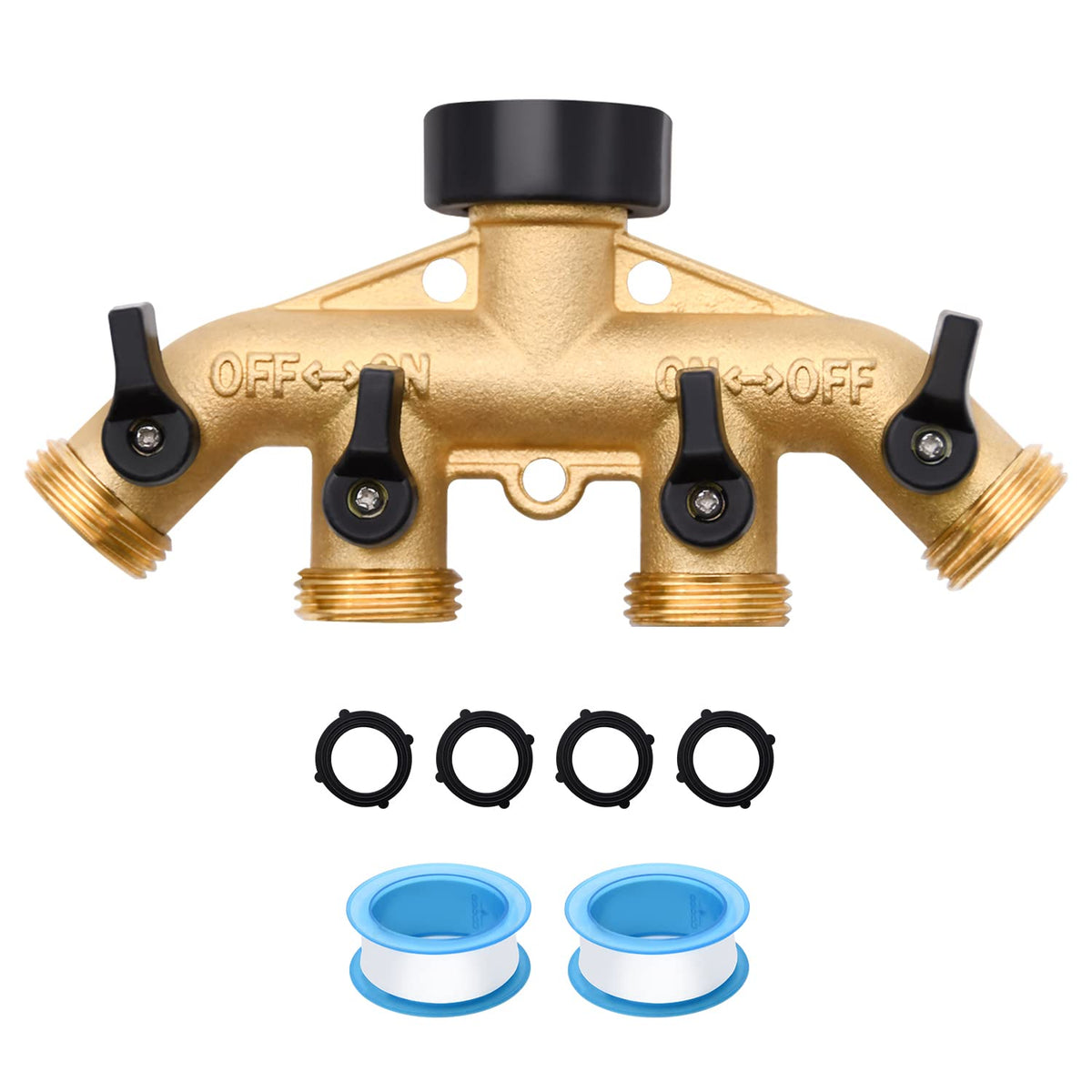 LFSEMINI conector 4 vías frontal mostrando todas las salidas y beneficio de control múltiple