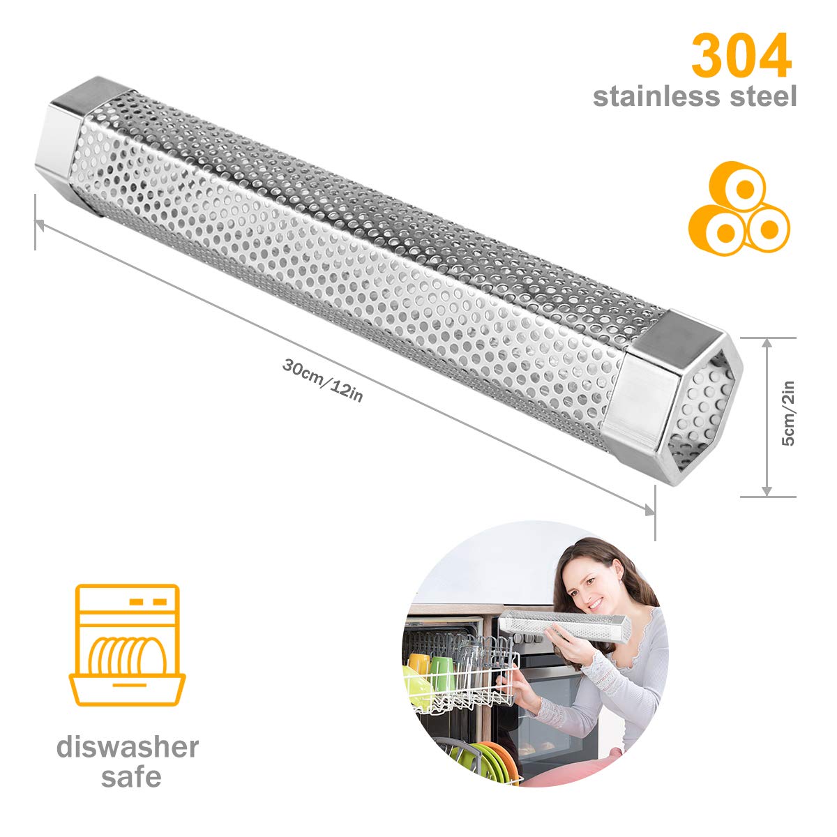 LFSEMINI primer plano del acero 304 que muestra resistencia y fácil limpieza