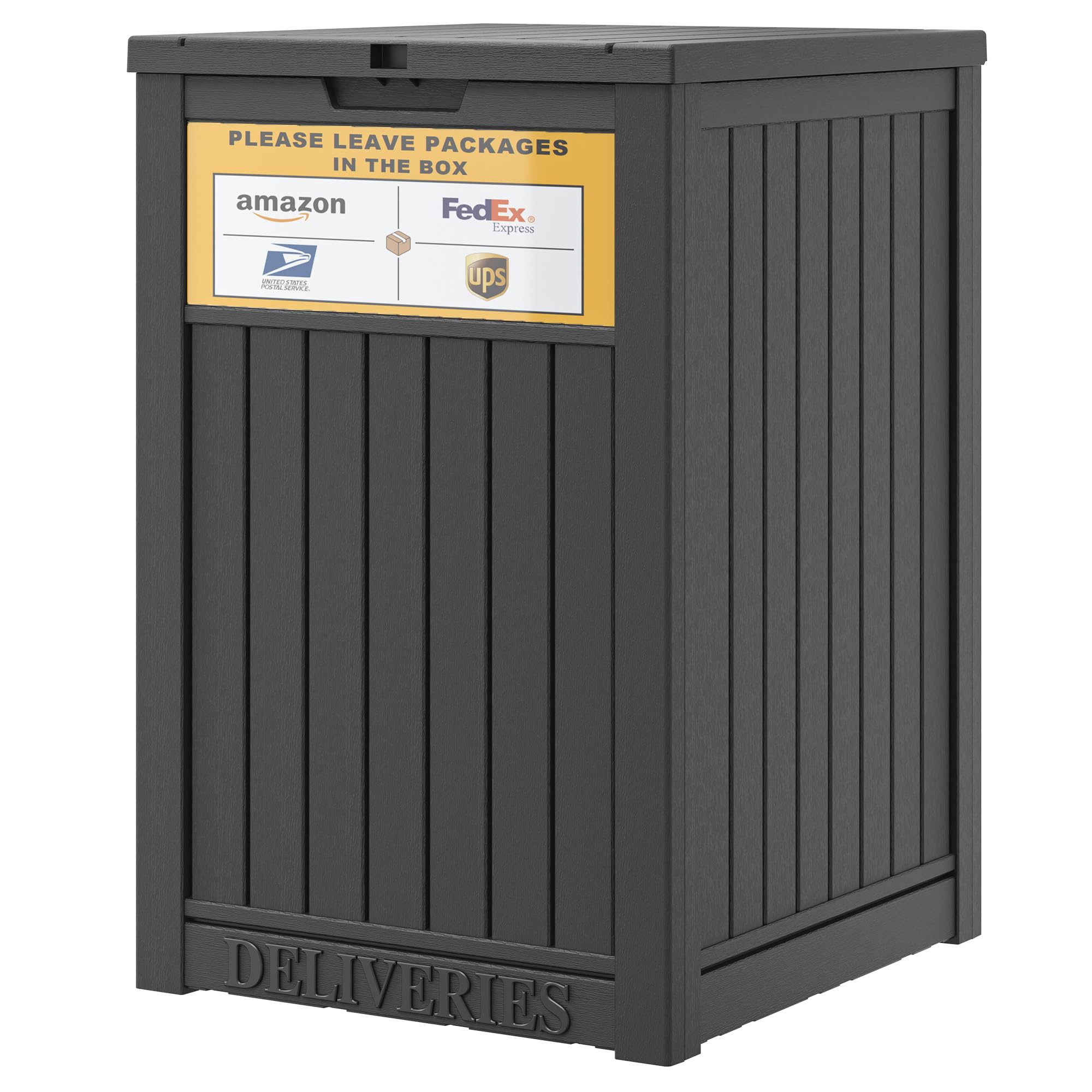 LHBGO caja frontal mostrando cierre seguro y protección contra robos