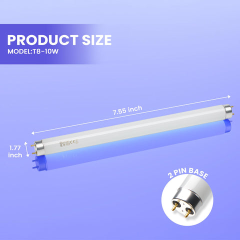 LiBa detalle del emisor UV resaltando la longitud de onda efectiva