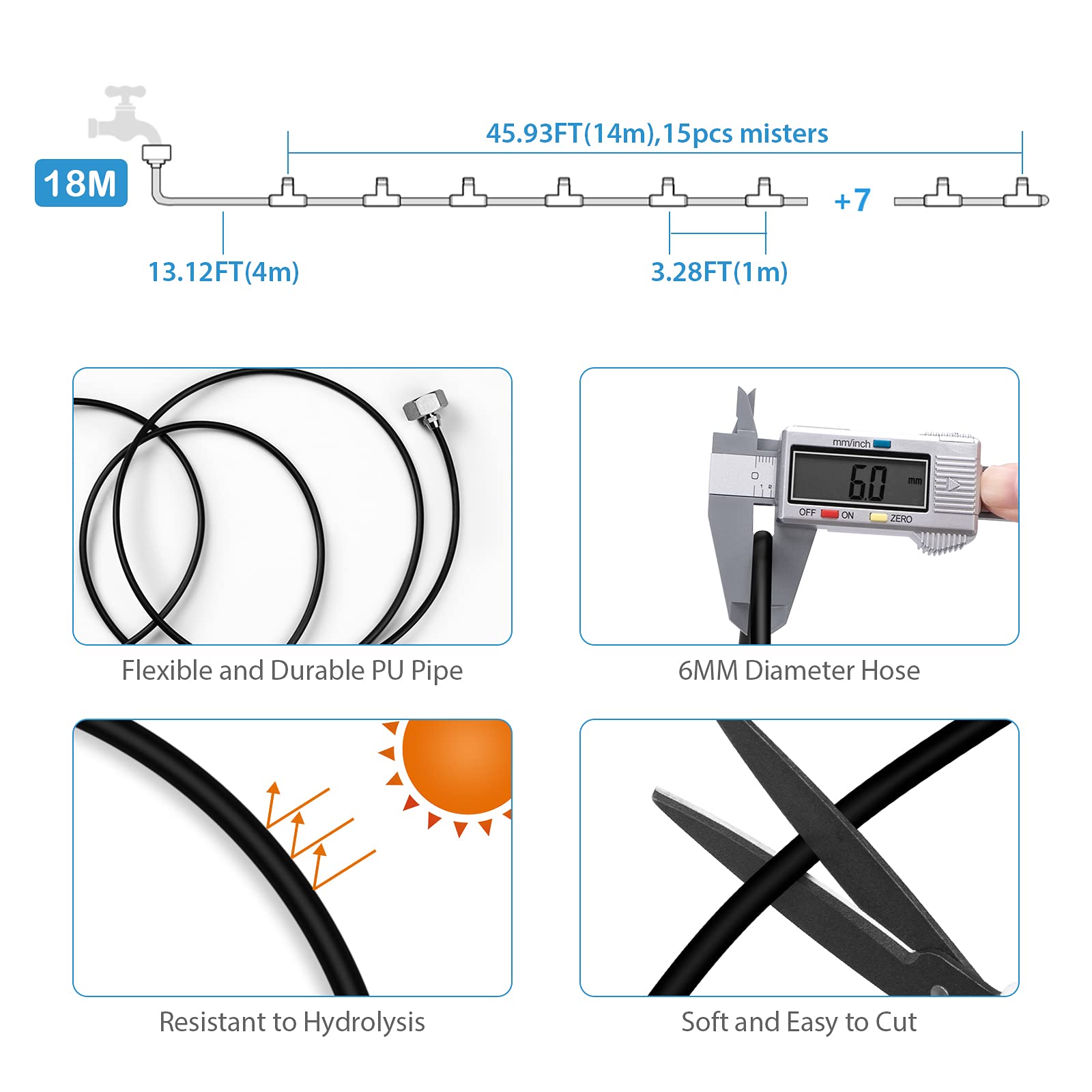 lifeegrn tubería PE flexible mostrando resistencia y fácil manejo en exteriores