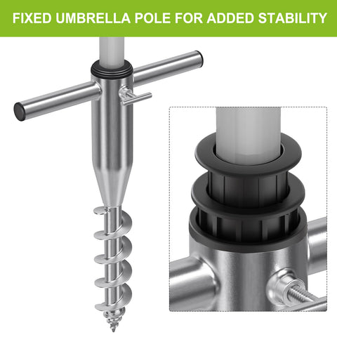 Lifeswell tornillo manual de acero inoxidable fijando el poste sin herramientas