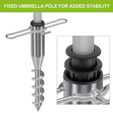 Lifeswell espiral atornillada en arena para mayor sujeción y resistencia al viento