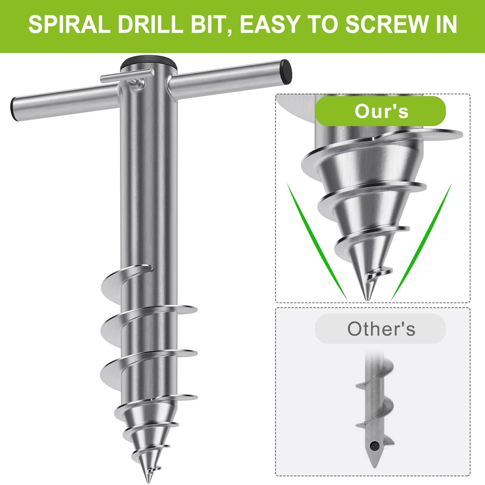 Lifeswell tornillos de acero inoxidable que fijan postes sin herramientas