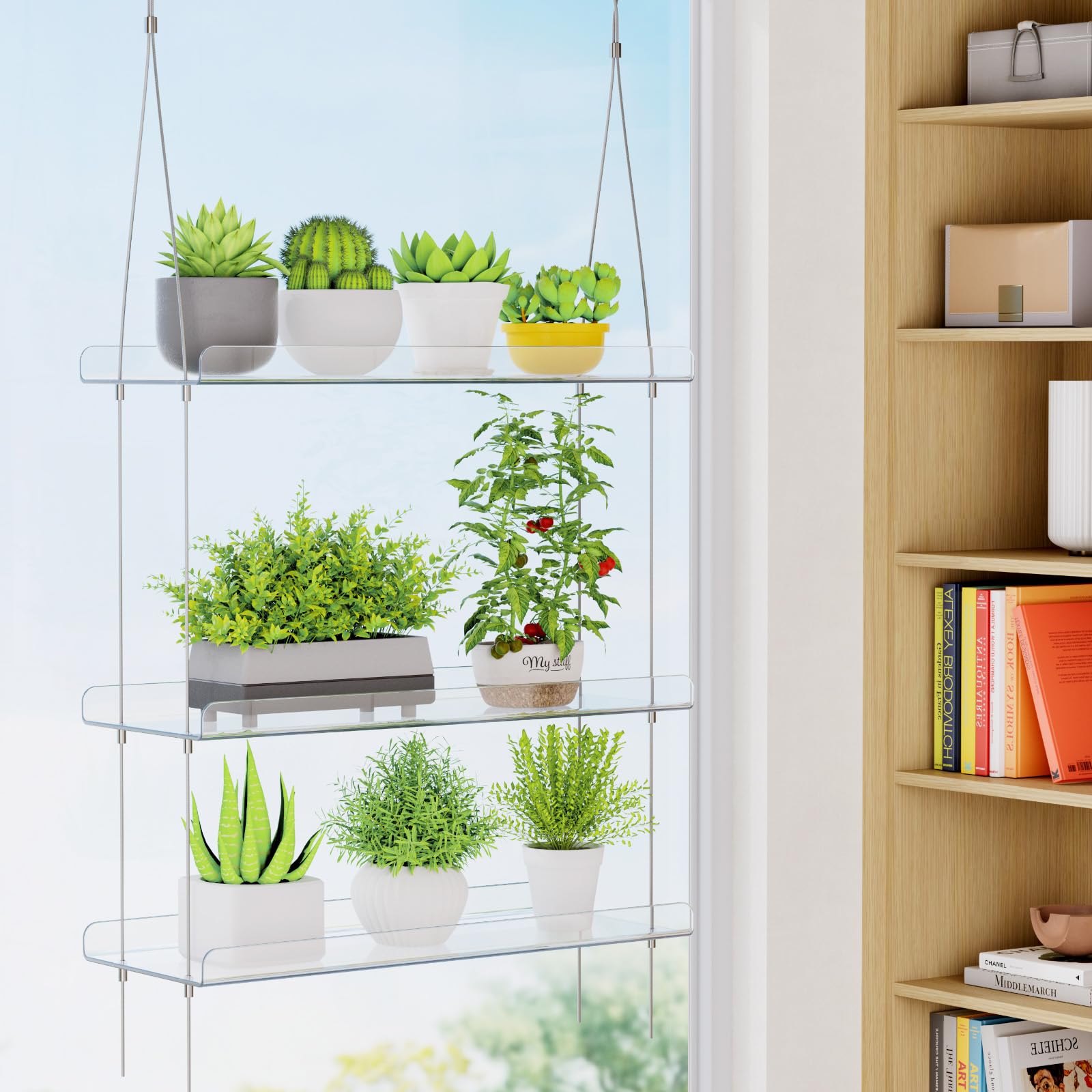 Lifewit detalle acrílico transparente que maximiza luz y estética