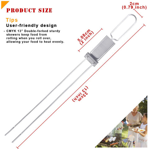 Lightique pinchos junto a regla mostrando 13 pulgadas y dimensiones útiles