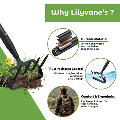 Lilyvane azada desmontada para almacenamiento compacto y fácil transporte