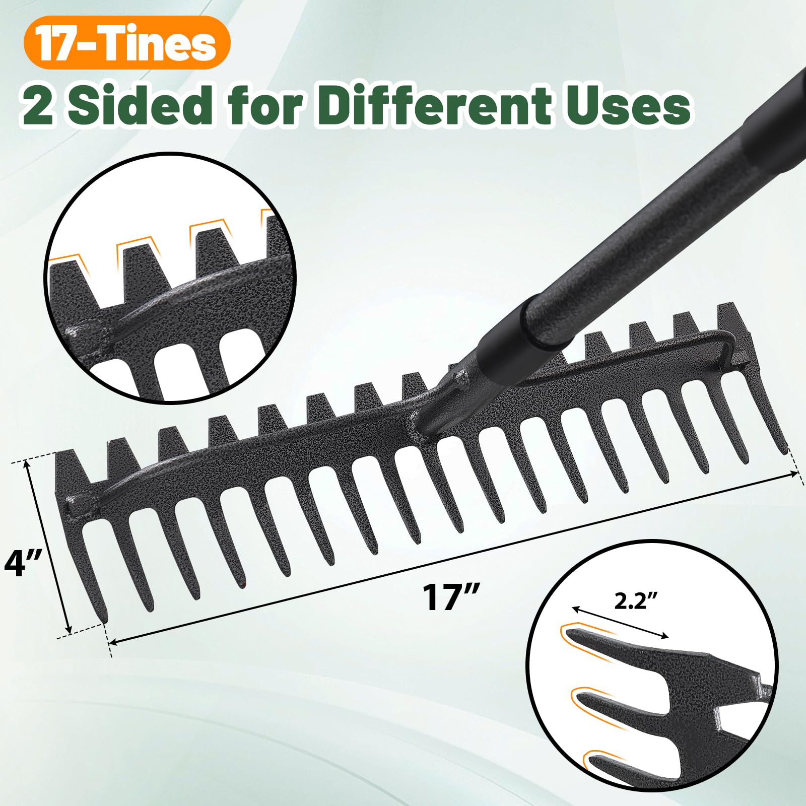 Lilyvane primer plano de los 17 dientes para raspar eficazmente