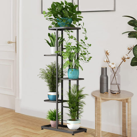 LINZINAR estantería con macetas en balcón que maximiza espacio y decoración