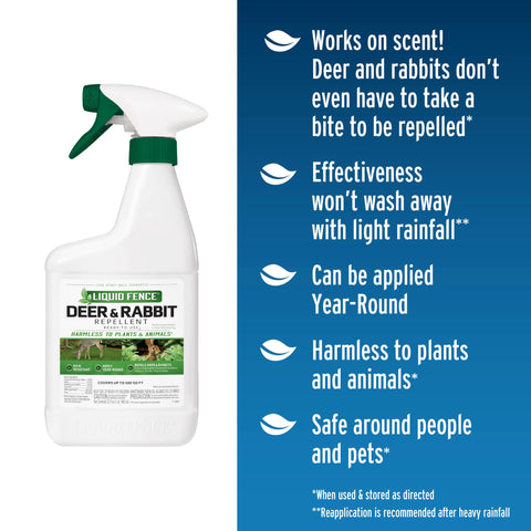 Liquid Fence etiqueta detallada con instrucciones claras y seguridad
