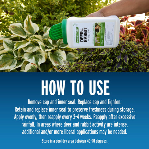 Liquid Fence etiqueta detallada con instrucciones y seguridad para uso correcto