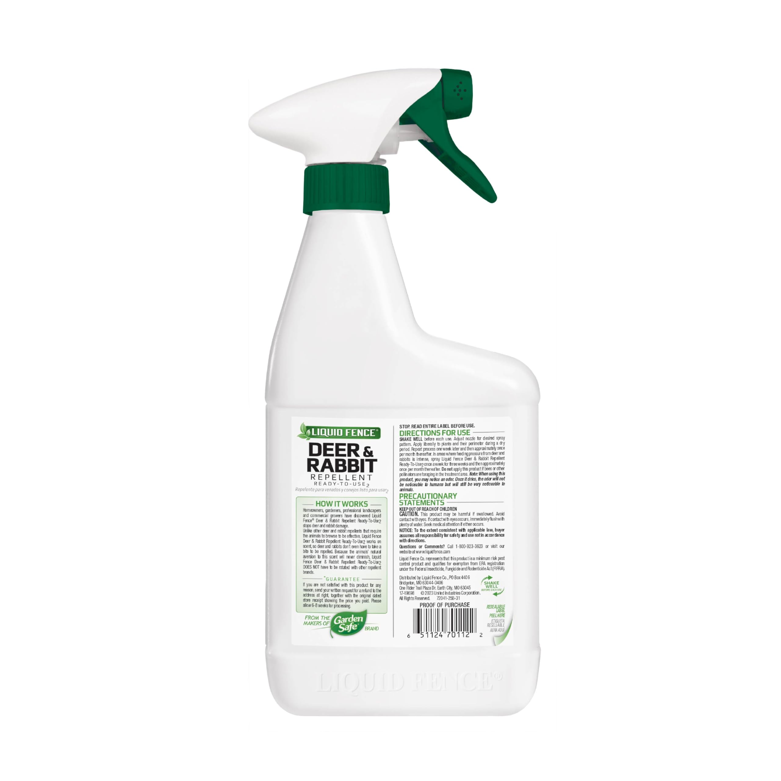 Liquid Fence en jardín mostrando plantas protegidas y saludables