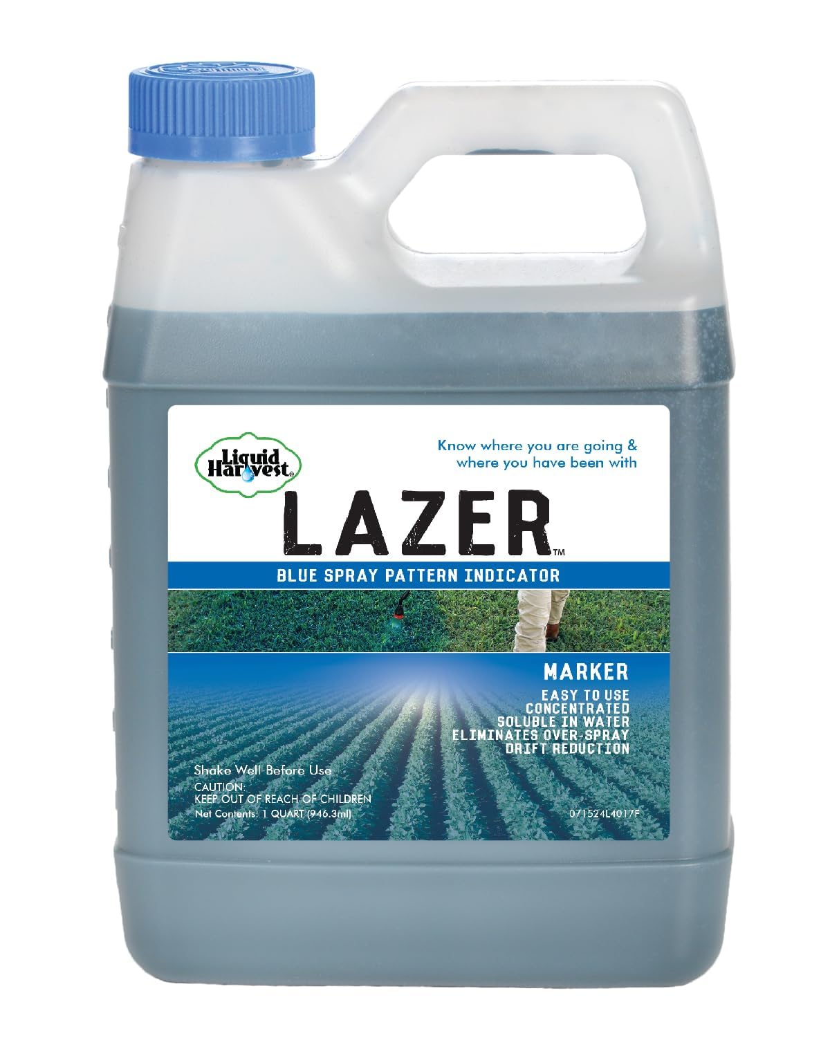 Liquid Harvest Lazer Blue frontal mostrando el envase y fácil identificación