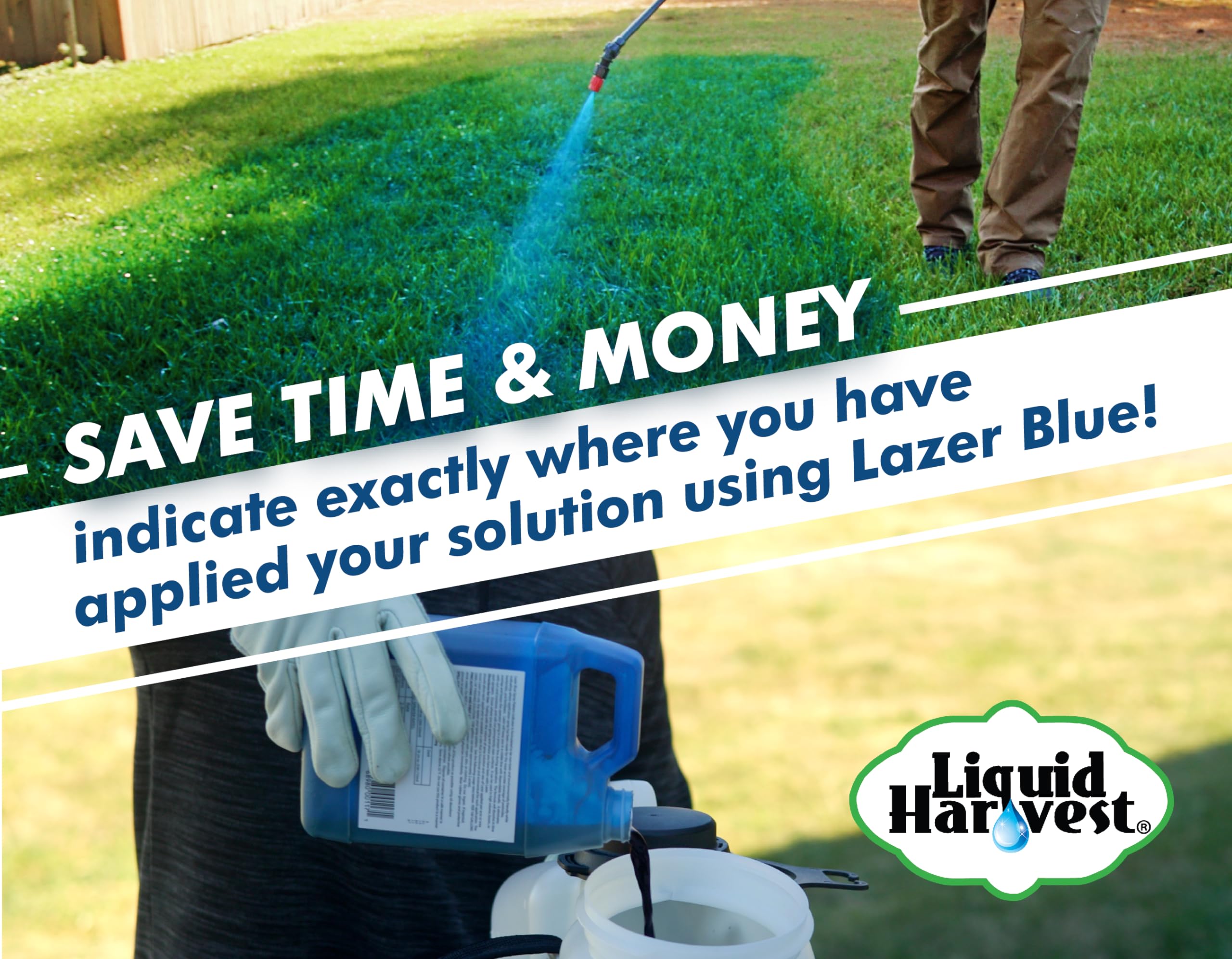 Liquid Harvest Lazer Blue gota para mostrar la textura y dilución en agua