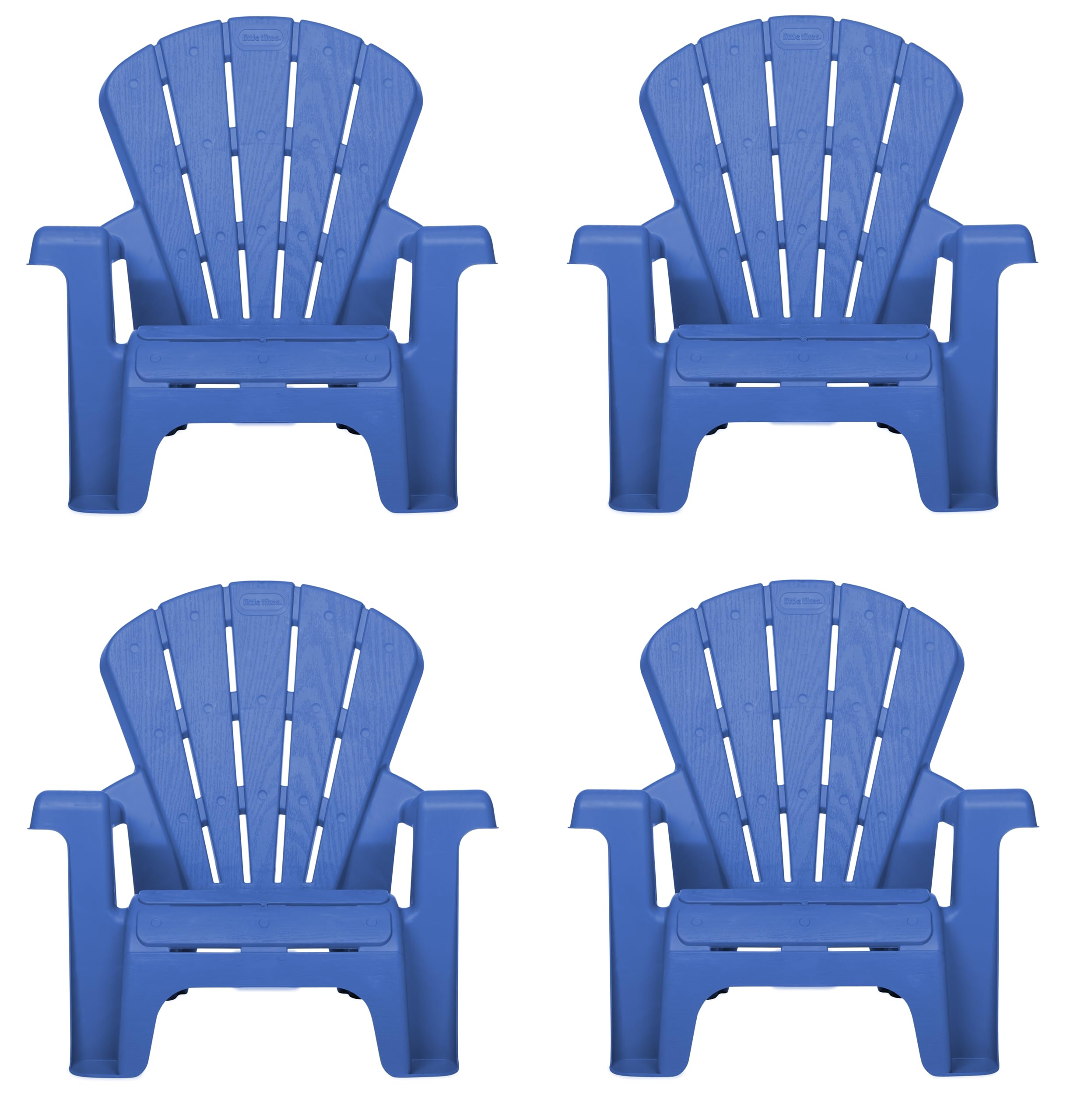Little Tikes silla frontal azul mostrando diseño moderno y comodidad