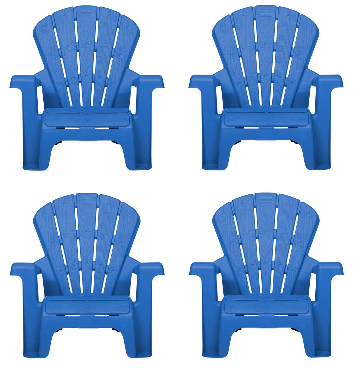 Little Tikes silla frontal azul mostrando diseño moderno y comodidad