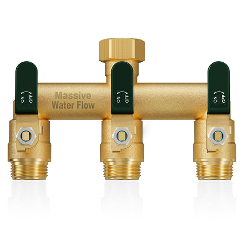 LNEZCDB distribuidor frontal mostrando tres salidas y cuerpo robusto para multitarea