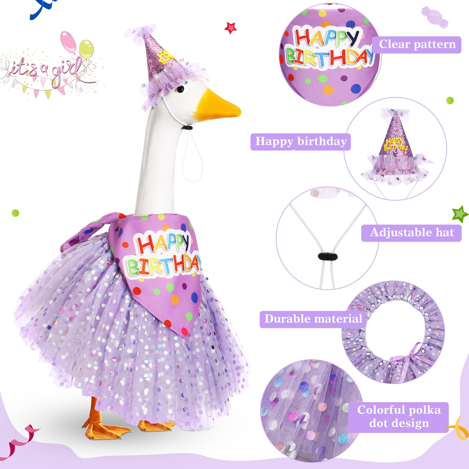 Locmeo sombrero de cumpleaños con texto visible aporta alegría decorativa