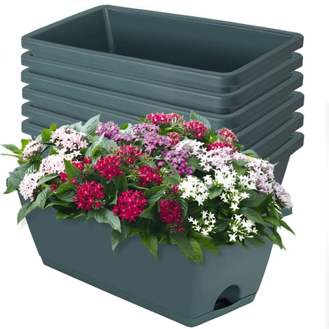 LOCONHA vista frontal del pack de 7 jardineras, ahorro de espacio
