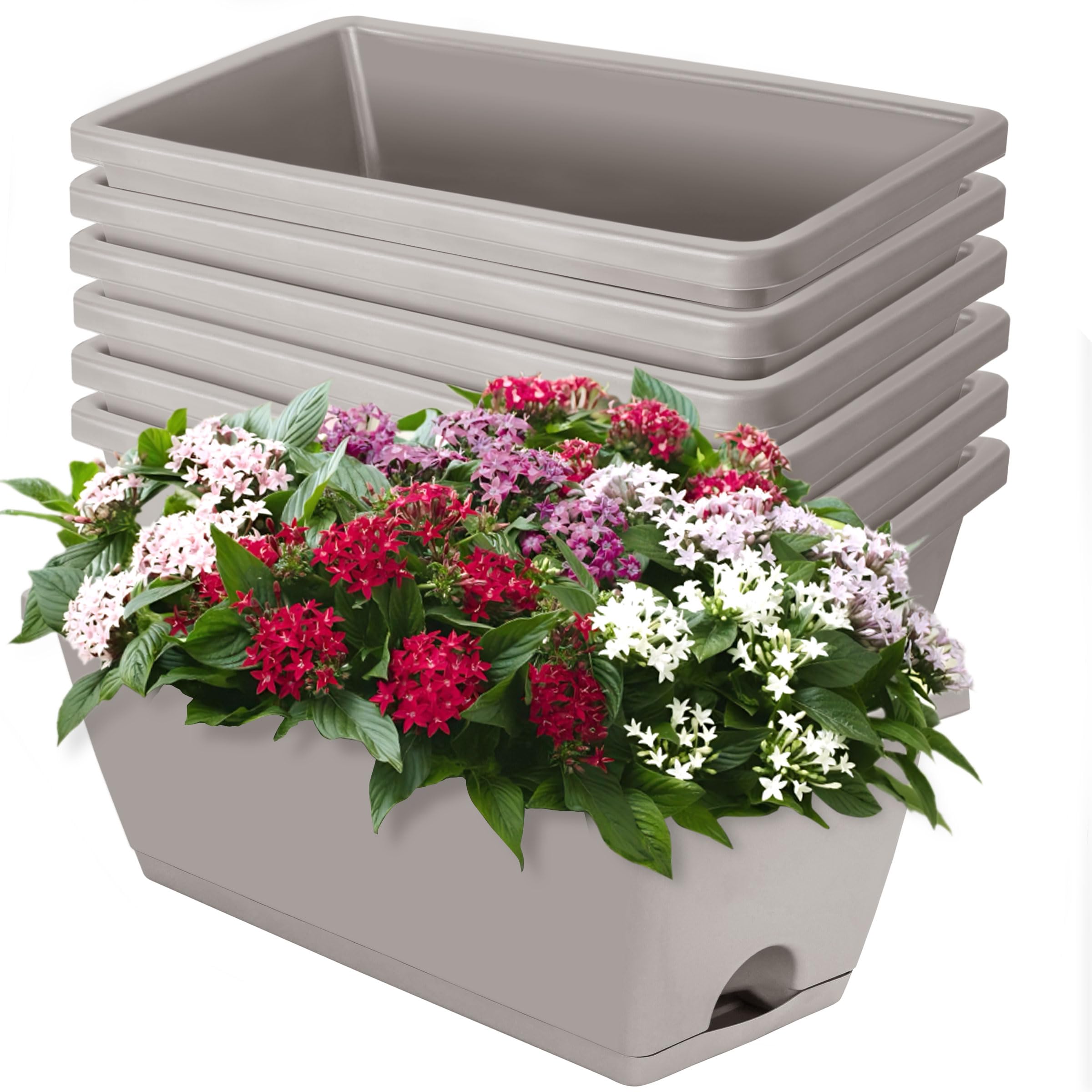 LOCONHA vista frontal del pack de jardineras, solución compacta para cultivo