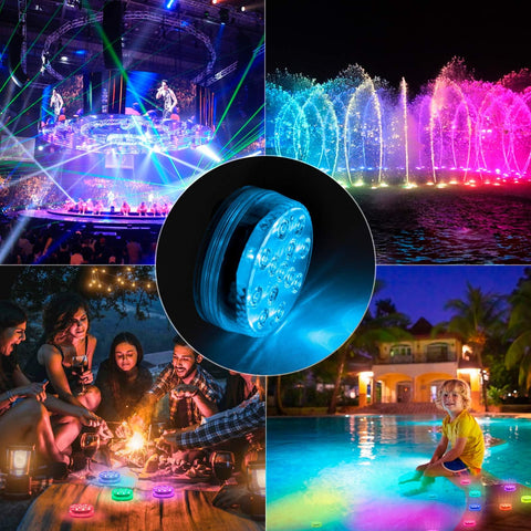 LOFTEK foco junto a una cascada iluminando agua y piedras