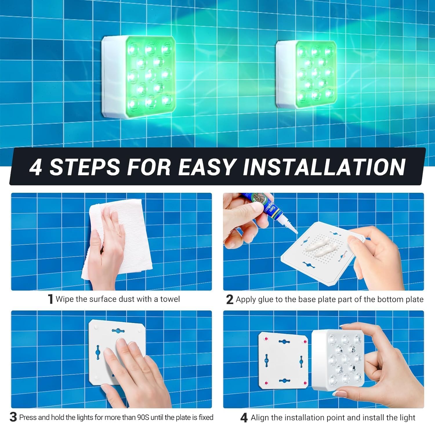 LOFTEK placa base y adhesivo incluidos, instalación en superficies no metálicas