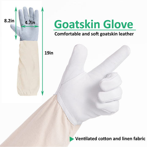 LONGADS guantes de piel de cabra en uso para agarre seguro y destreza