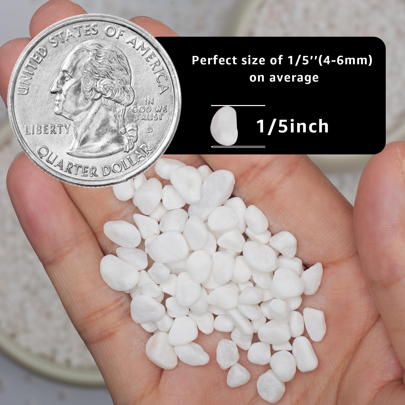 LOOIOOJ piedras en maceta con suculentas, mejora el drenaje