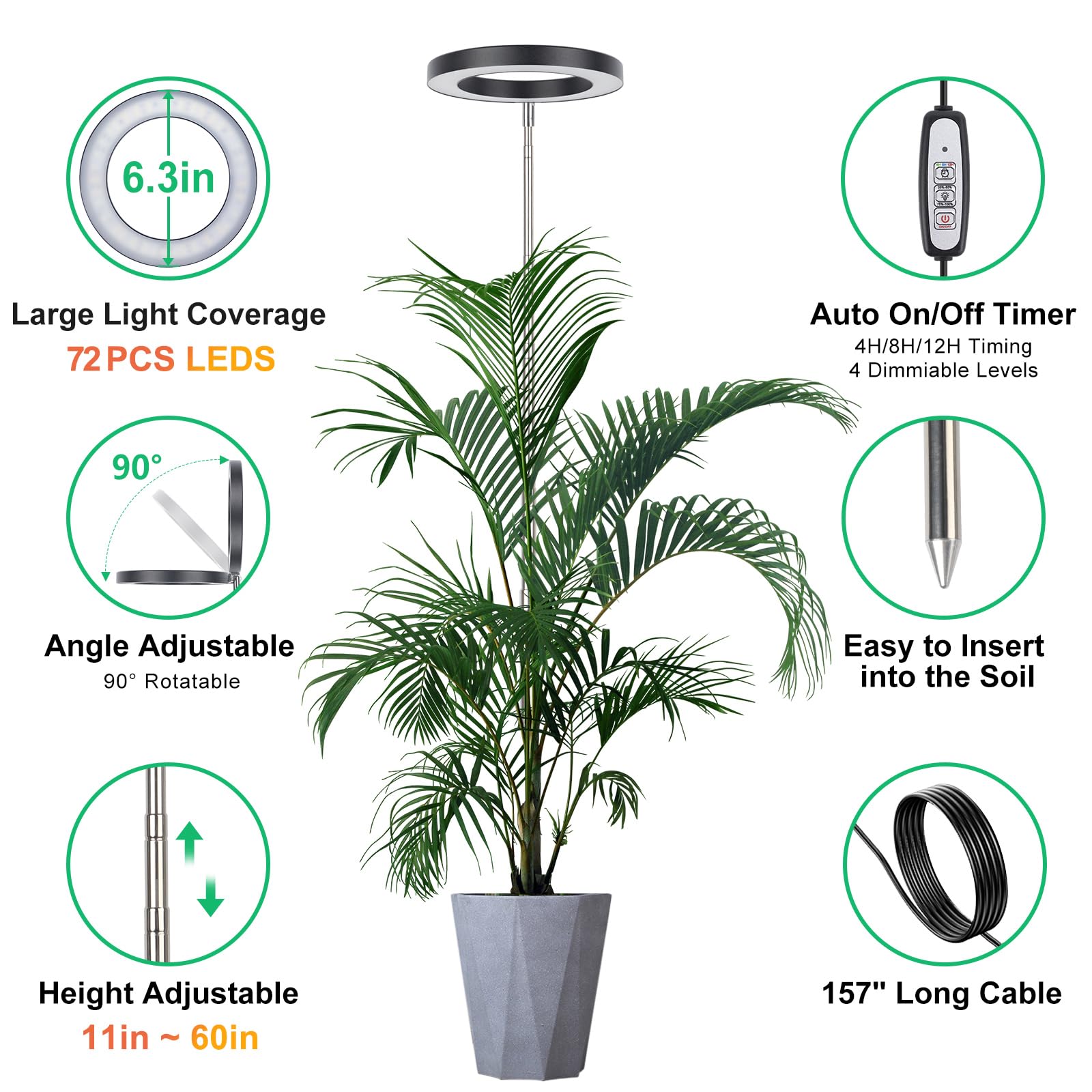 LORDEM varilla telescópica ajustable, adapta altura según planta