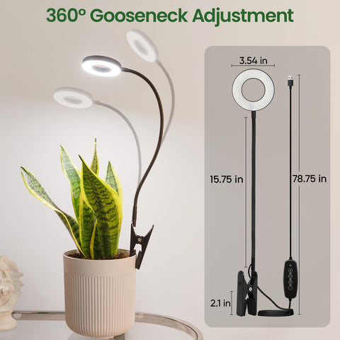 LORDEM cuello flexible 360 grados permitiendo dirigir luz con precisión