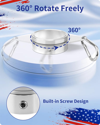 Loretoy anillo de acero inoxidable enfatizando giro 360 grados y anti-enredo