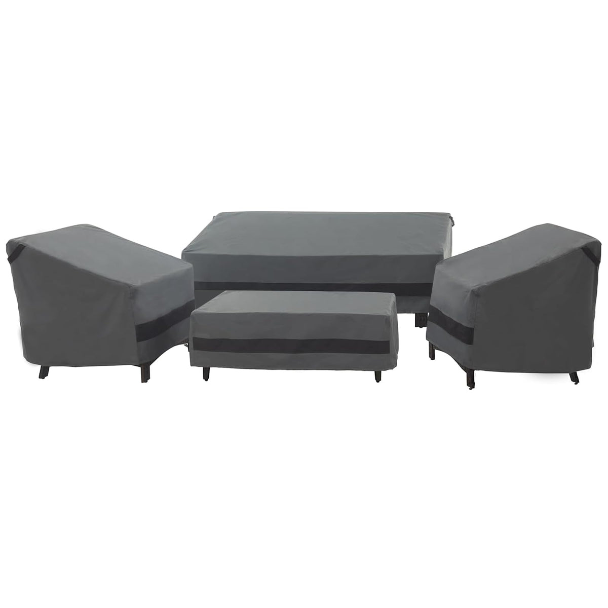Loriano vista frontal del set de fundas protegiendo muebles, aspecto ordenado