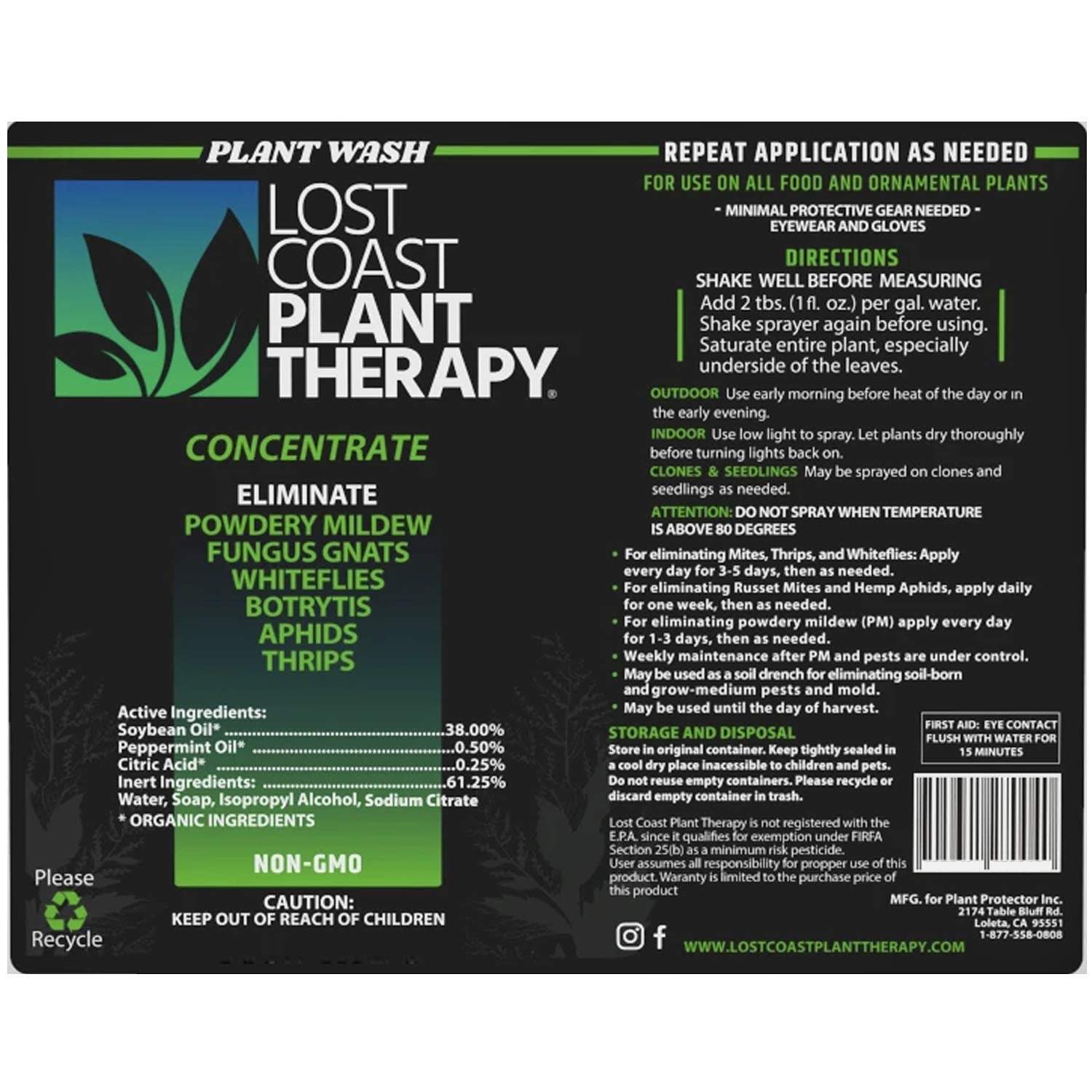 Lost Coast Plant Therapy gotas y textura del concentrado que facilitan cobertura
